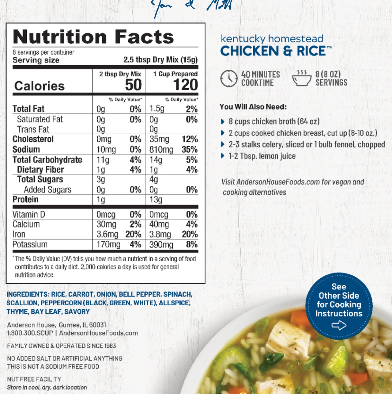 Kentucky Homestead Chicken & Rice Soup Mix - Image 4