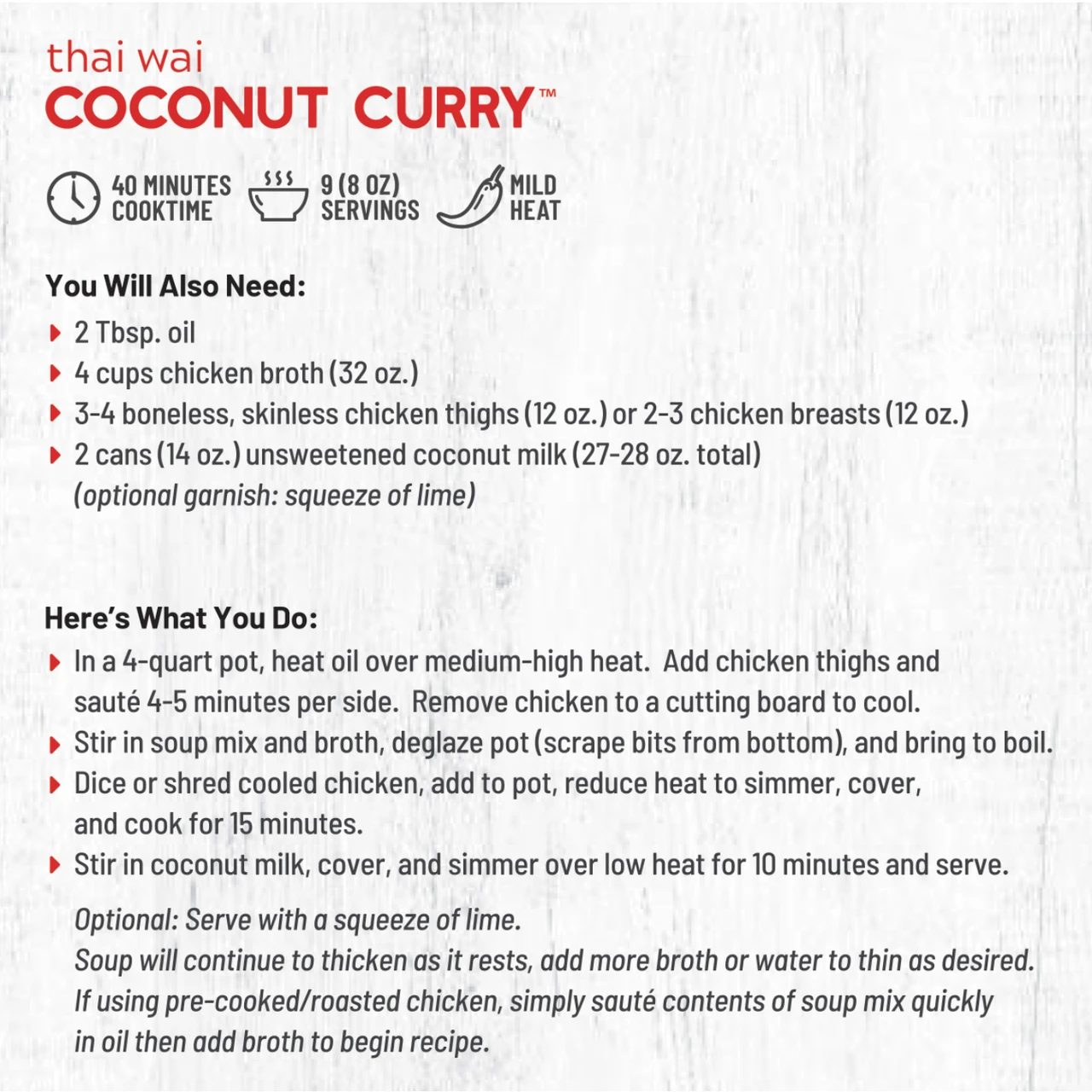 Thai Wai Coconut Curry Soup Mix - Image 5
