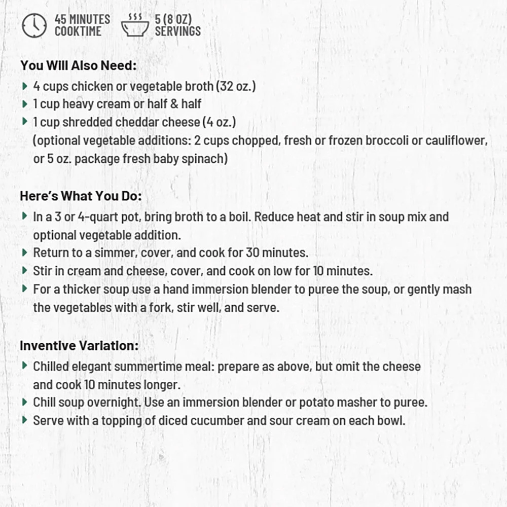 Virginia Blue Ridge Broccoli Cheddar Soup Mix - Image 5