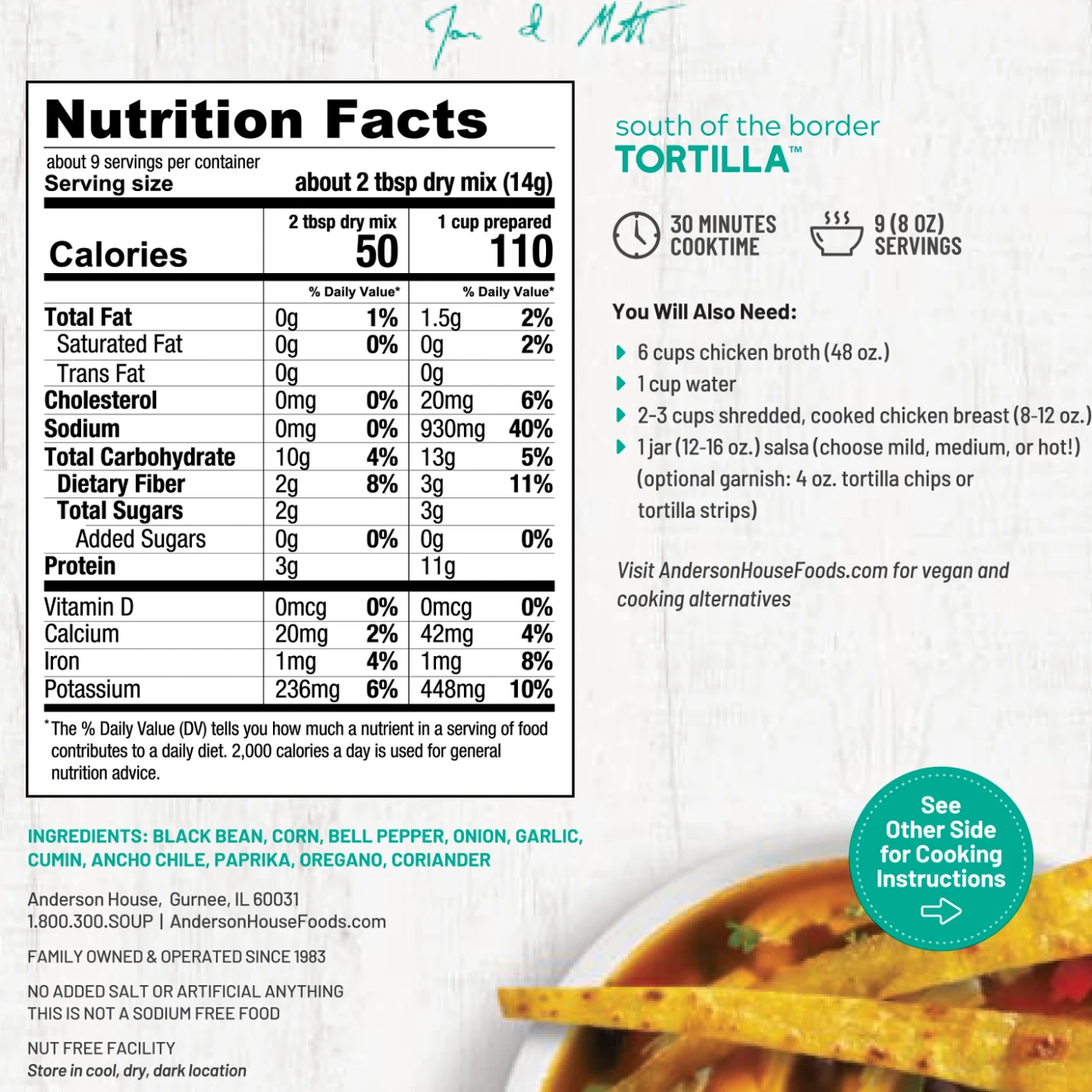 South of the Border Tortilla Soup Mix - Image 4